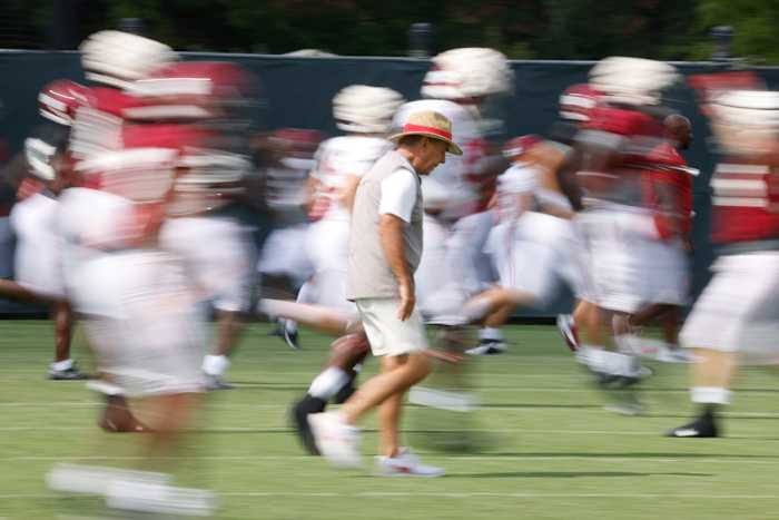 Nick Saban, Alabama practice August 18, 2021