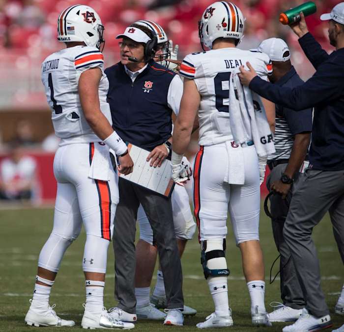 Joey Gatewood with then Auburn Head Coach Gus Malzahn