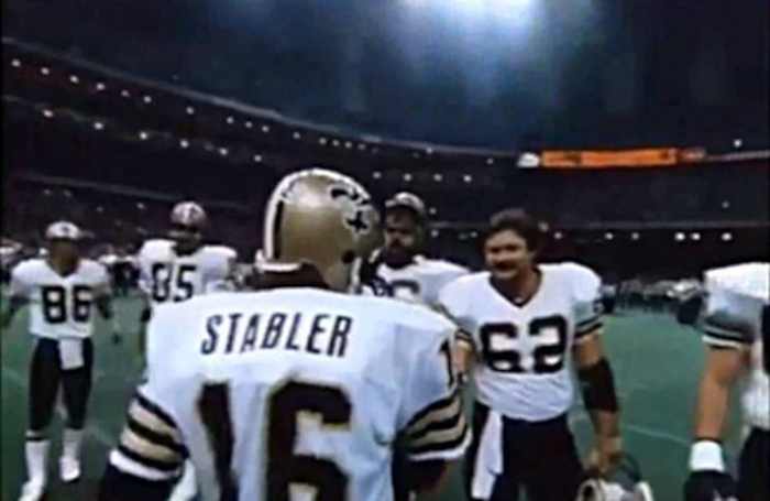 Former New Orleans Saints quarterback Ken Stabler (16). Credit: nosaintshistory.com