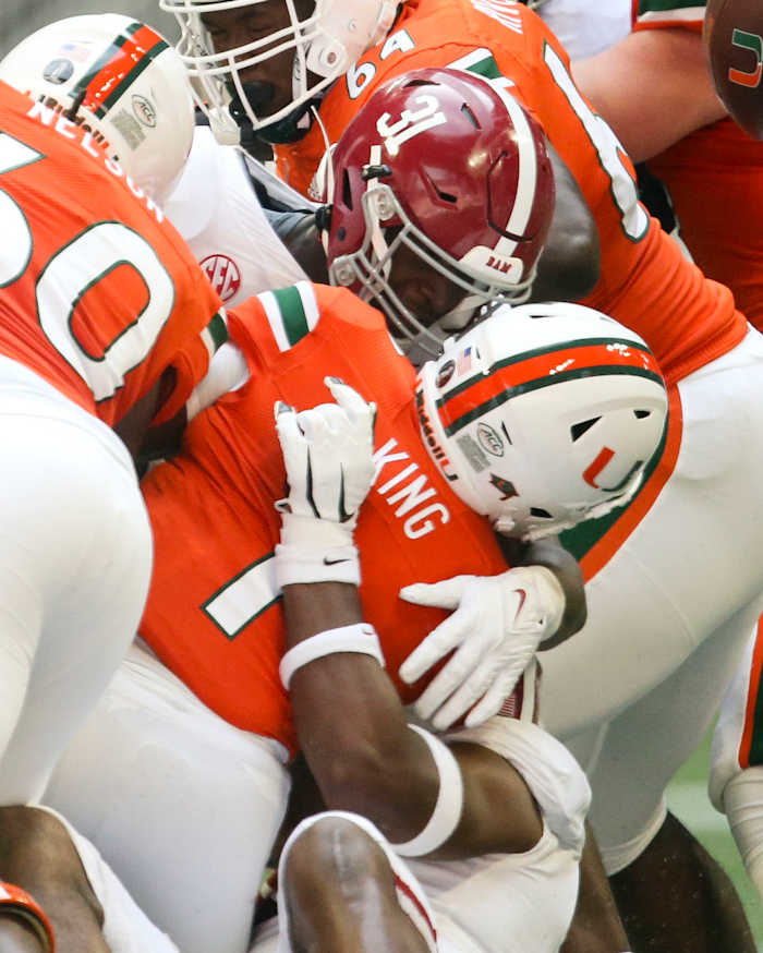 Will Anderson (#31) was seemingly in the backfield all game long