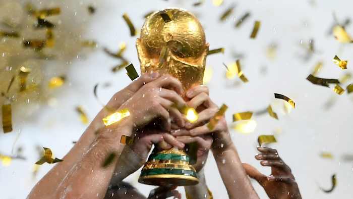 The FIFA World Cup trophy