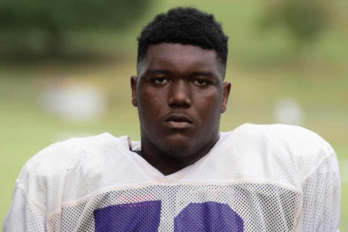 Blessed with natural size and athleticism, J'Marion Gooch is still looking for a college to play college football.
