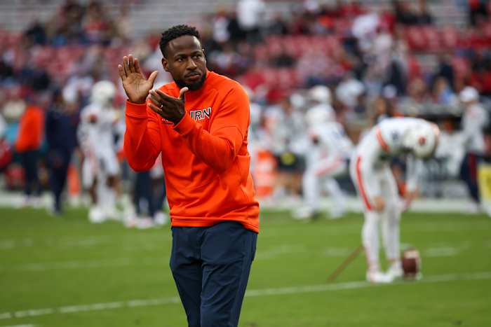Auburn interim coach Carnell Williams during the Iron Bowl pregame.