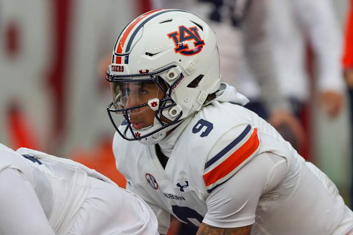 Auburn quarterback Robby Ashford during the Iron Bowl pregame.