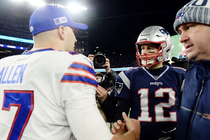 Josh Allen and Tom Brady