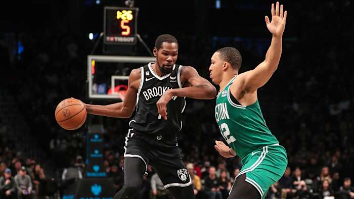 Kevin Durant and Grant Williams