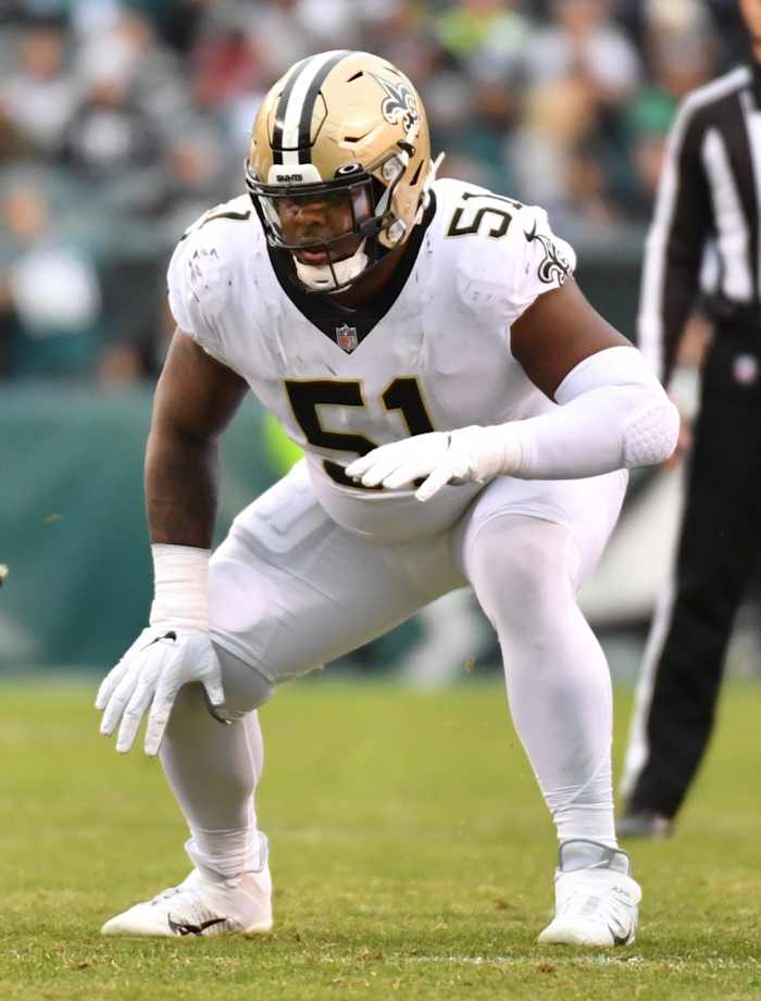 New Orleans Saints guard Cesar Ruiz (51). Mandatory Credit: Eric Hartline-USA TODAY Sports