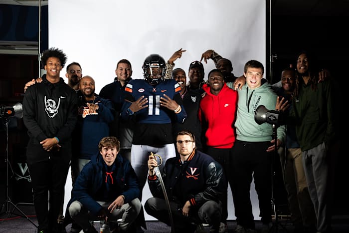 Three-star edge rusher DJ Jones on his official visit to the Virginia Cavaliers football program.