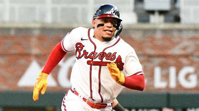 Braves catcher William Contreras runs the bases
