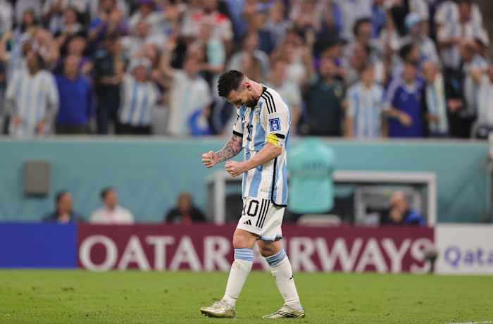 Lionel Messi pictured during Argentina's 3-0 win over Croatia at the 2022 FIFA World Cup