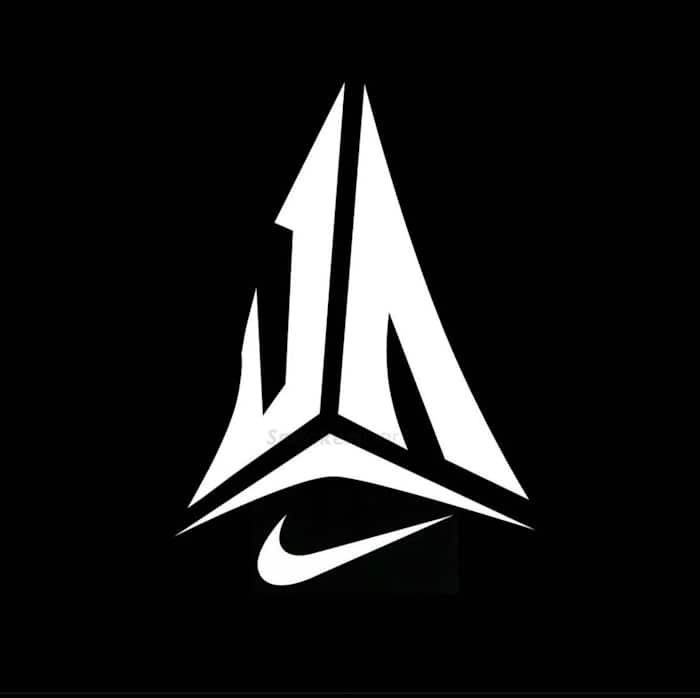 View of black and white Nike logo.