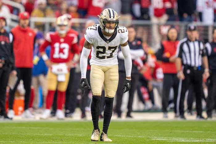 New Orleans Saints cornerback Alontae Taylor (27). Mandatory Credit: Kyle Terada-USA TODAY Sports