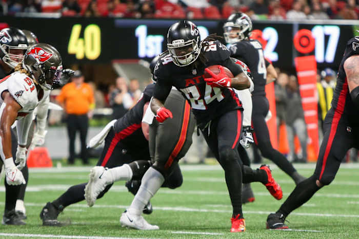 Atlanta Falcons veteran Cordarrelle Patterson stepped up while star rookie running back Bijan Robinson wasn't at full strength.