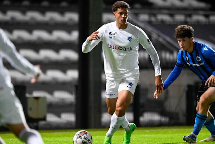 Nemeth holding up the ball for Genk.