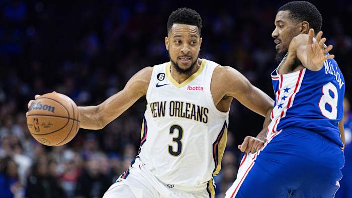 New Orleans Pelicans guard CJ McCollum.