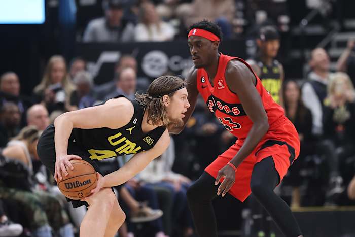 Utah Jazz center Kelly Olynyk, Toronto Raptors forward Pascal Siakam