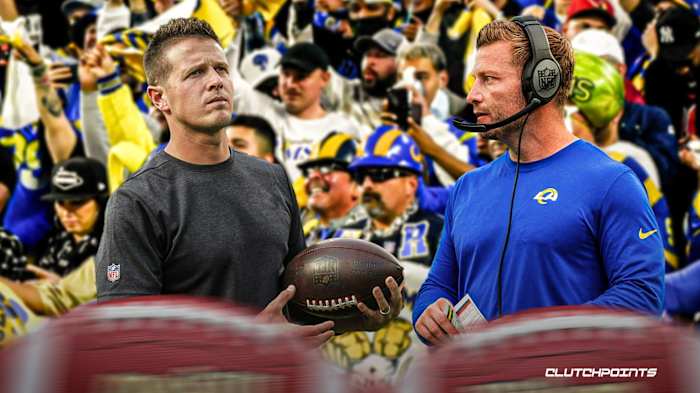 Mike LaFleur with Rams coach Sean McVay.