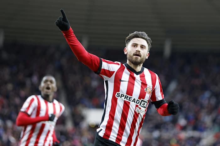 Patrick Roberts celebrates goal Sunderland Reading