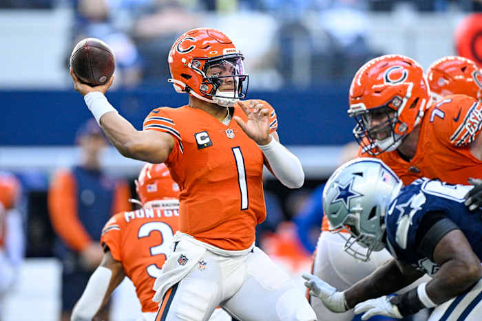 While Justin Fields has yet to come into his own as a passer, the Bears haven't done him any favors by putting a poor supporting cast around him.