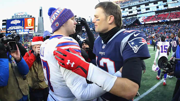 Josh Allen and Tom Brady.