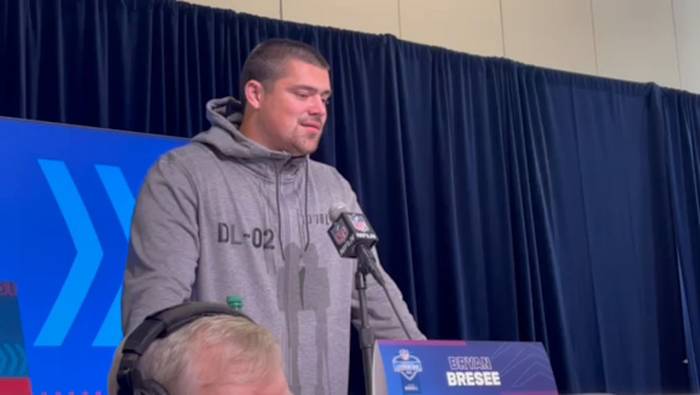 Bryan Bresee at the NFL Combine. (All Clemson on SI)