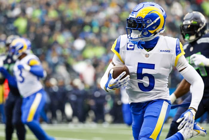 The Rams traded cornerback Jalen Ramsey to the Dolphins for a 2023 third-round draft pick.