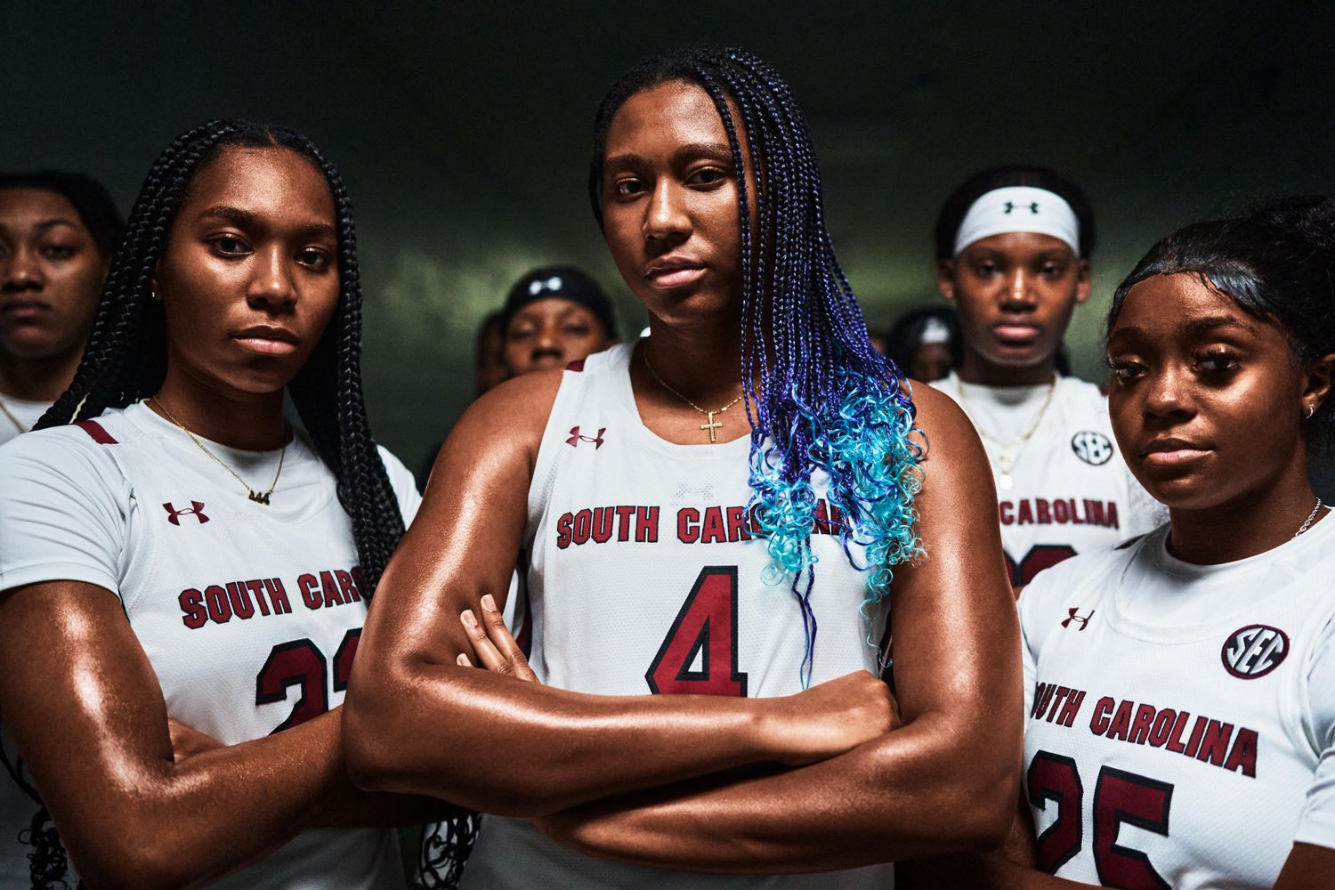 South Carolina women's basketball team poses for a photo.