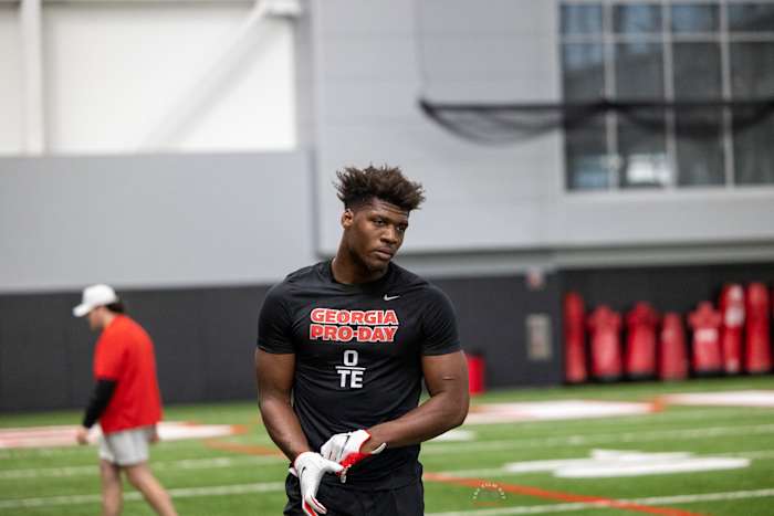 Darnell Washington during the 2023 Georgia Pro Day