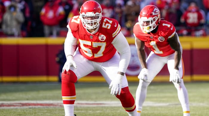 Orlando Brown Jr. signed with the Bengals in free agency after not being franchise tagged by the Chiefs.