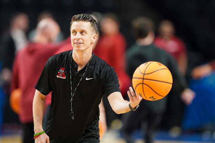 Alabama Crimson Tide assistant Charlie Henry during practice at Legacy Arena.