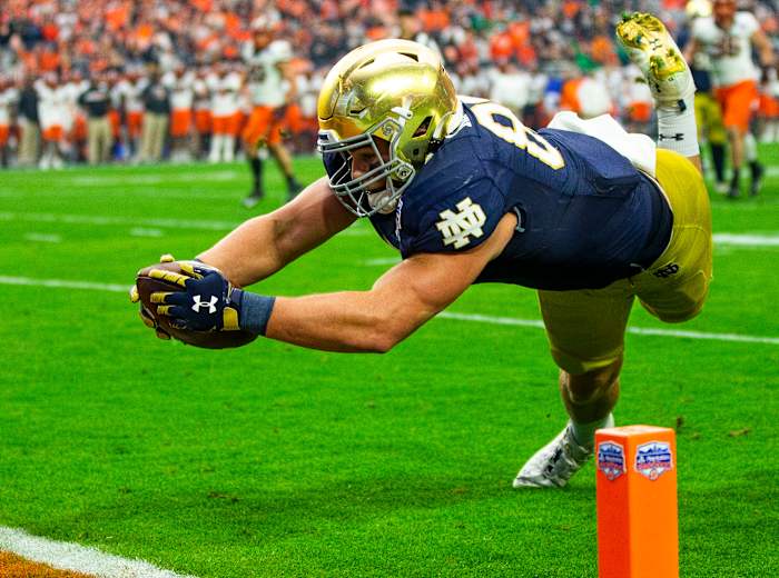Notre Dame tight end Michael Mayer (All photos by USA Today Sports Images)