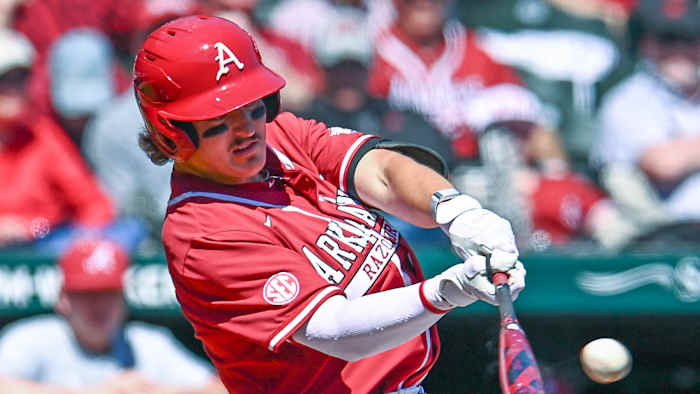 Razorbacks' Caleb Cali's eighth-inning homer finally put the capper on a 9-6 win over Alabama on Saturday.