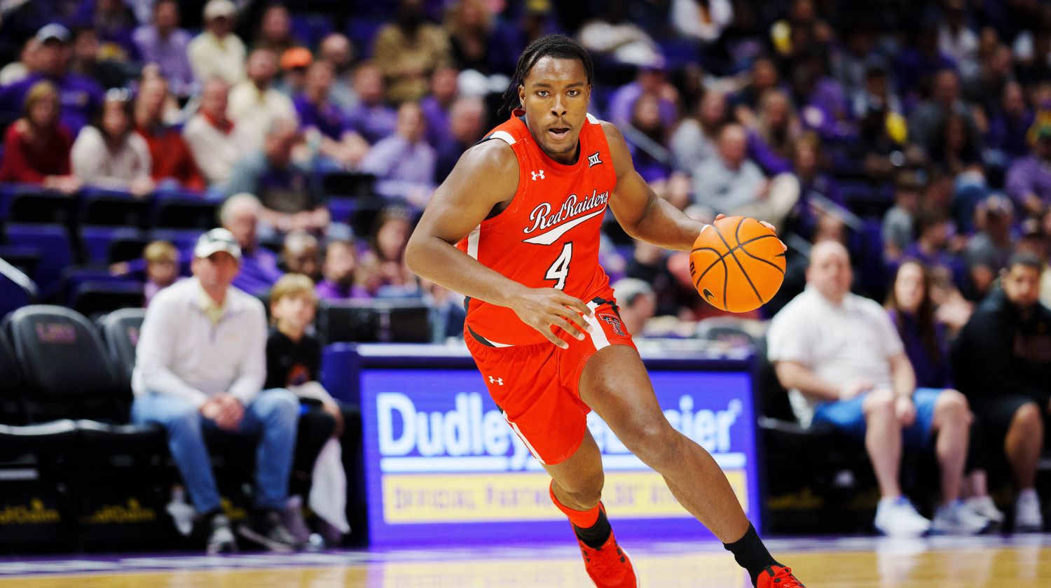Texas Tech Red Raiders forward Robert Jennings (4) drives to the basket against the LSU Tigers during the second half at Pete Maravich Assembly Center.