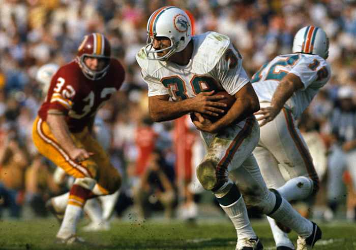 Larry Csonka was a member of the Dolphins' 17-0 team in 1972.