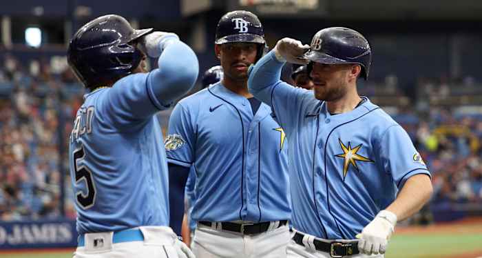 RaysBrandonLoweHRCelebrateWanderFranco