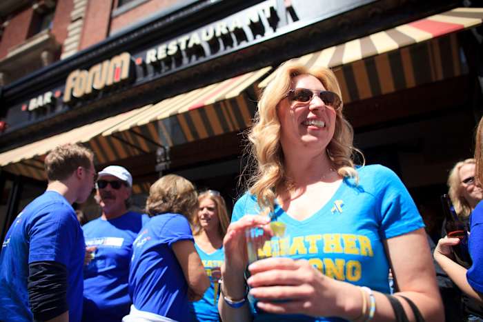 In 2014, Heather Abbott watched the race from the same spot she occupied the year before.