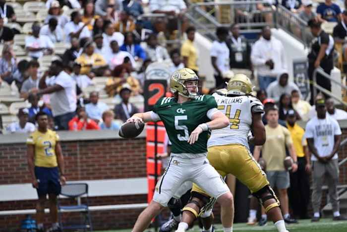 Zach Pyron at spring game