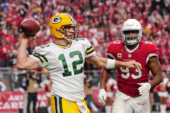 Aaron Rodgers Calais Campbell Packers Cardinals