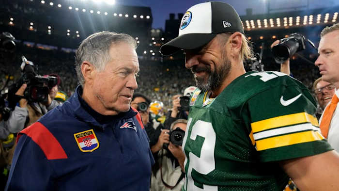 Bill Belichick, Aaron Rodgers 100522