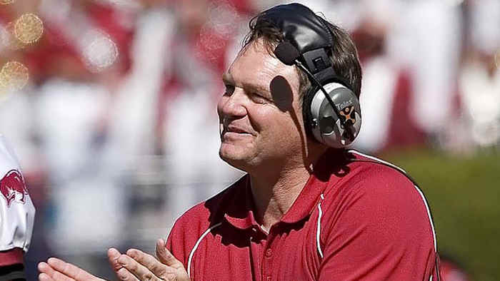 Razorbacks coach Houston Nutt in 2006 in a game against Auburn.