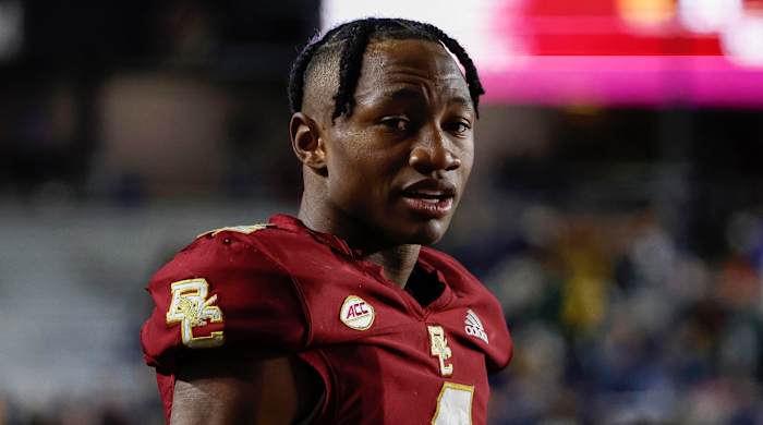 Boston College wide receiver Zay Flowers, a first-round draft pick of the Baltimore Ravens