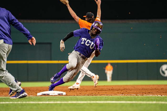 TCU shortstop Tre Richardson during the 2023 Phillips 66 Big 12 Championship
