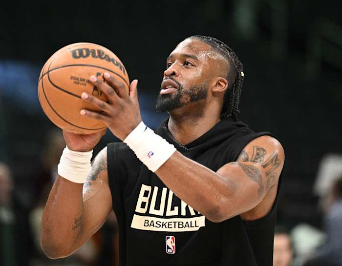 April 16, 2023; Milwaukee Bucks guard Wesley Matthews at Fiserv Forum