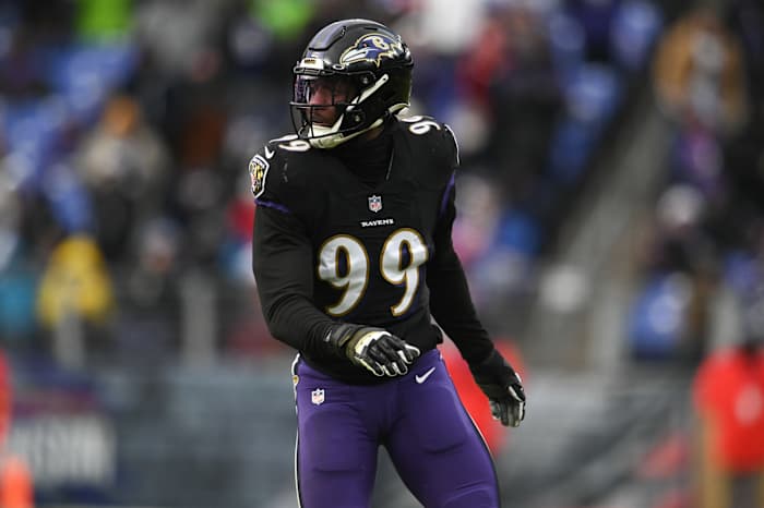 Baltimore Ravens outside linebacker Odafe Oweh.