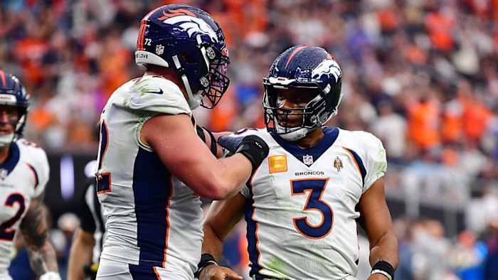 Garett Bolles and Russell Wilson Denver Broncos