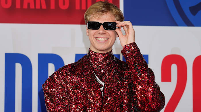 Gradey Dick on the red carpet at the NBA draft.