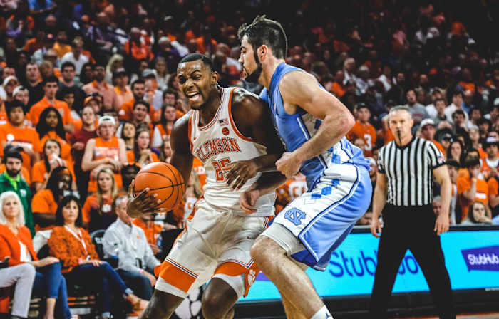 Aamir Simms put up six 20-point games in 2019-20. (Clemson Athletics)