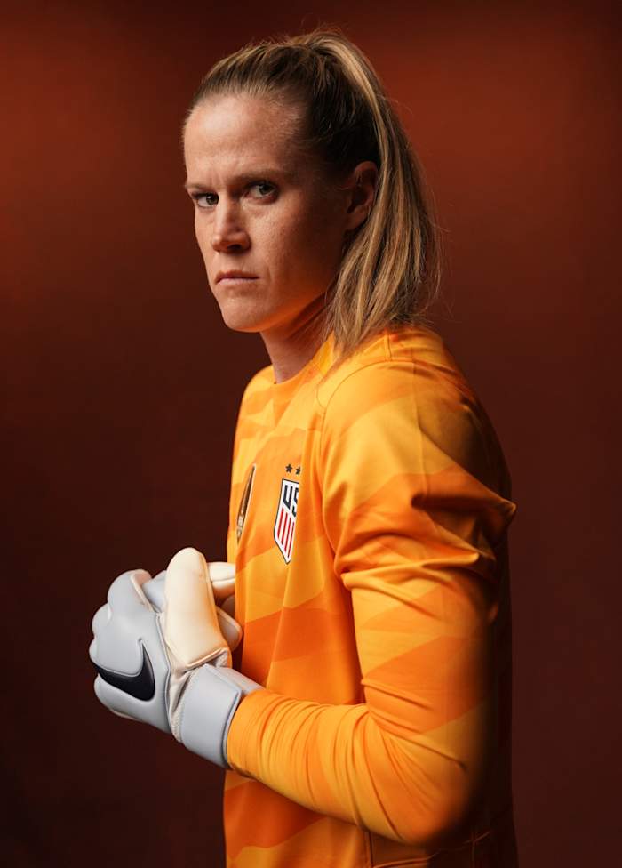 U.S. women's national team goalie Alyssa Naeher poses for a portrait.