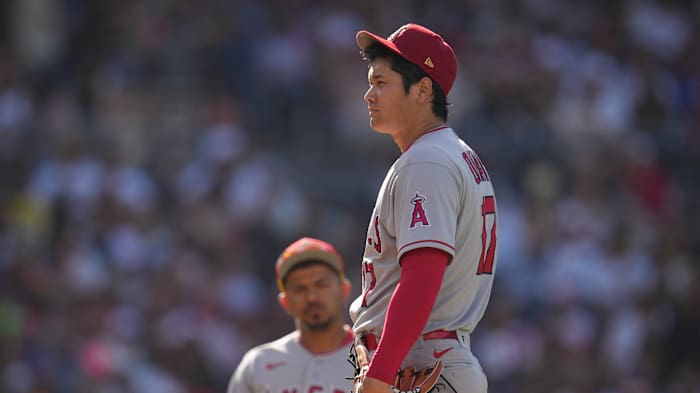 Shohei Ohtani’s status is unclear following an injury to his finger.