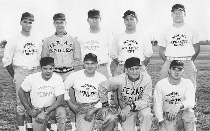 Paul W. "Bear" Bryant and his coaching staff at Texas A&M